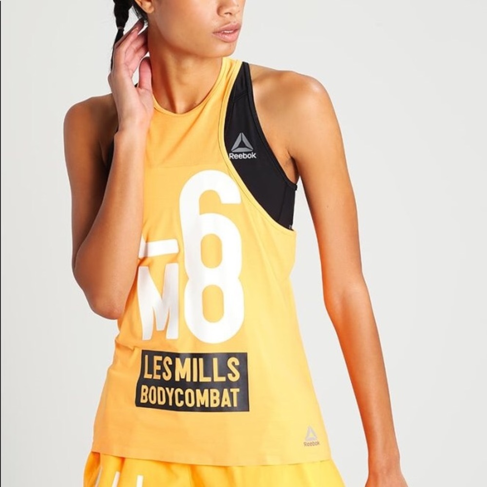 LES MILLS yellow tank top BodyCombat (small)